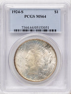 1924-S Peace Dollar PCGS MS64