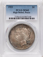 1921 Peace Dollar PCGS MS62