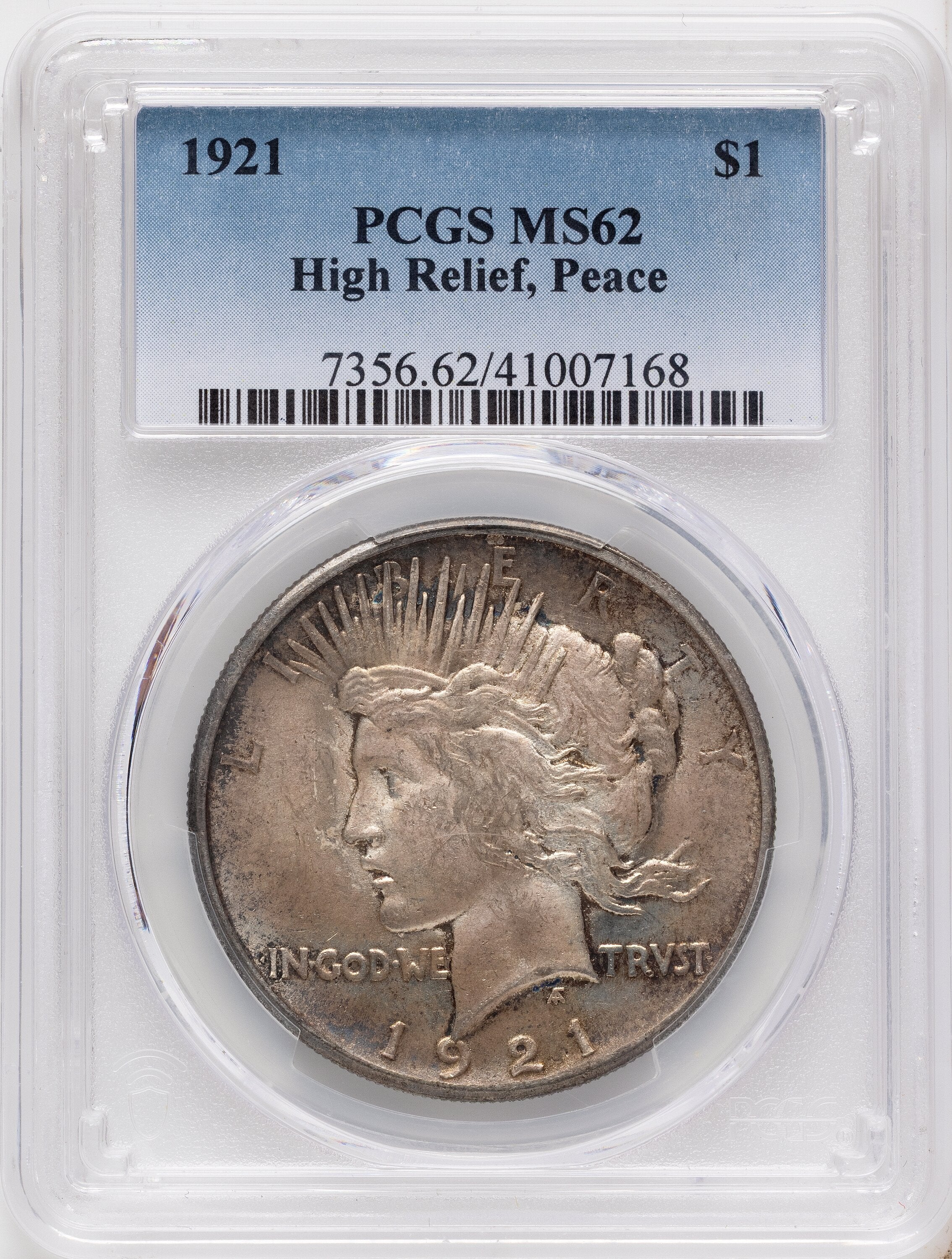1921 Peace Dollar PCGS MS62
