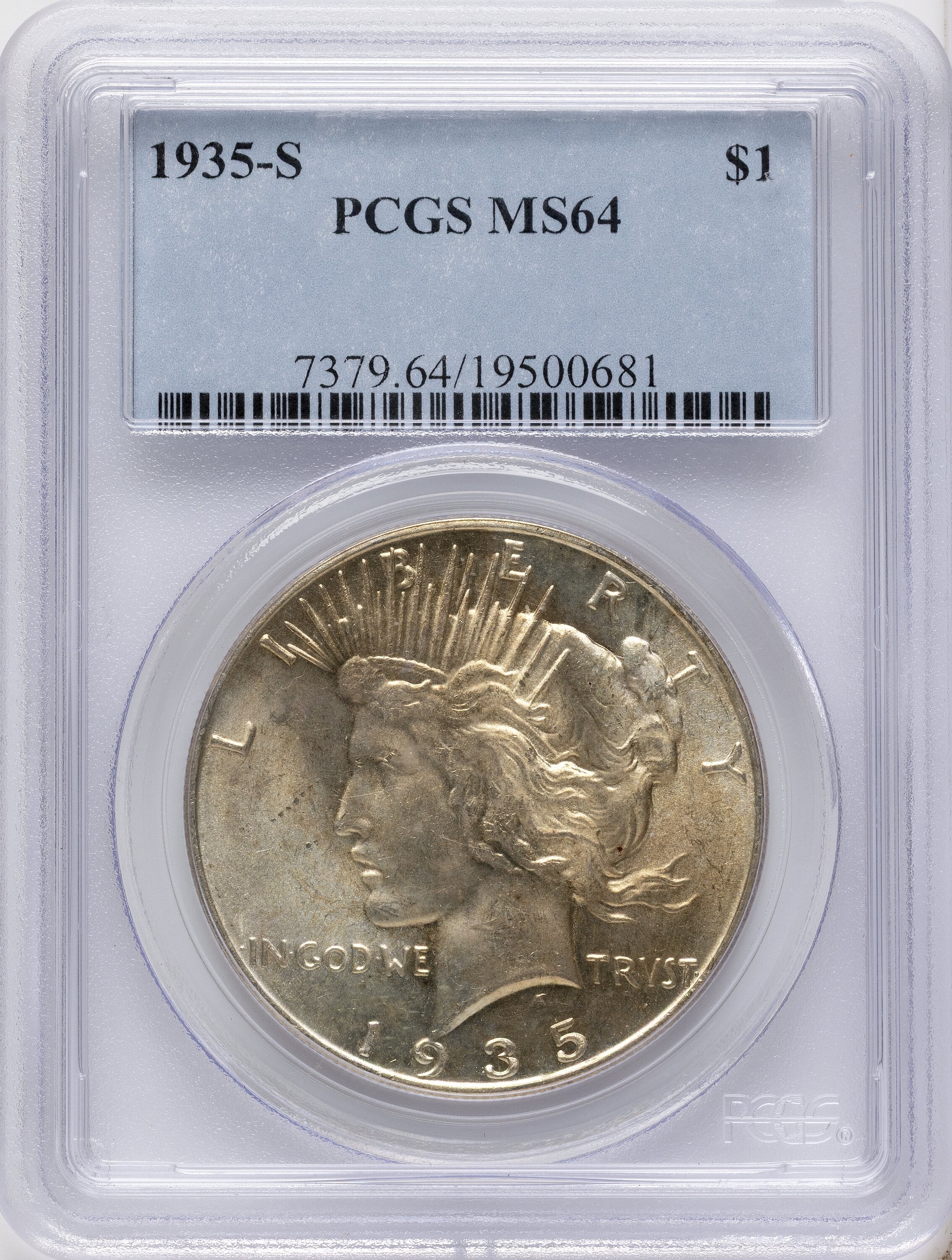 1935-S Peace Dollar PCGS MS64