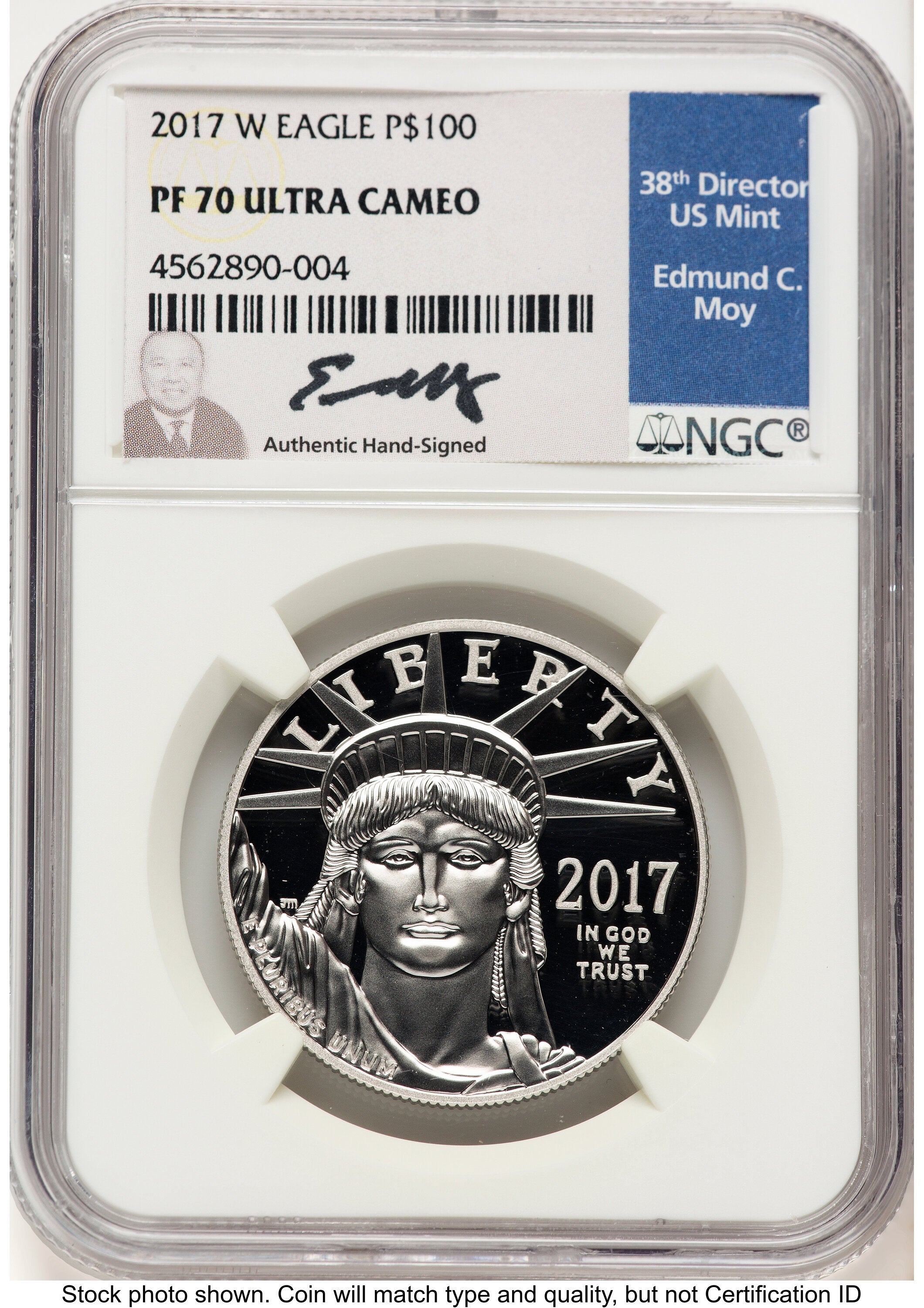 2017-W Proof Platinum Eagle 1 oz NGC PF70 Ed Moy