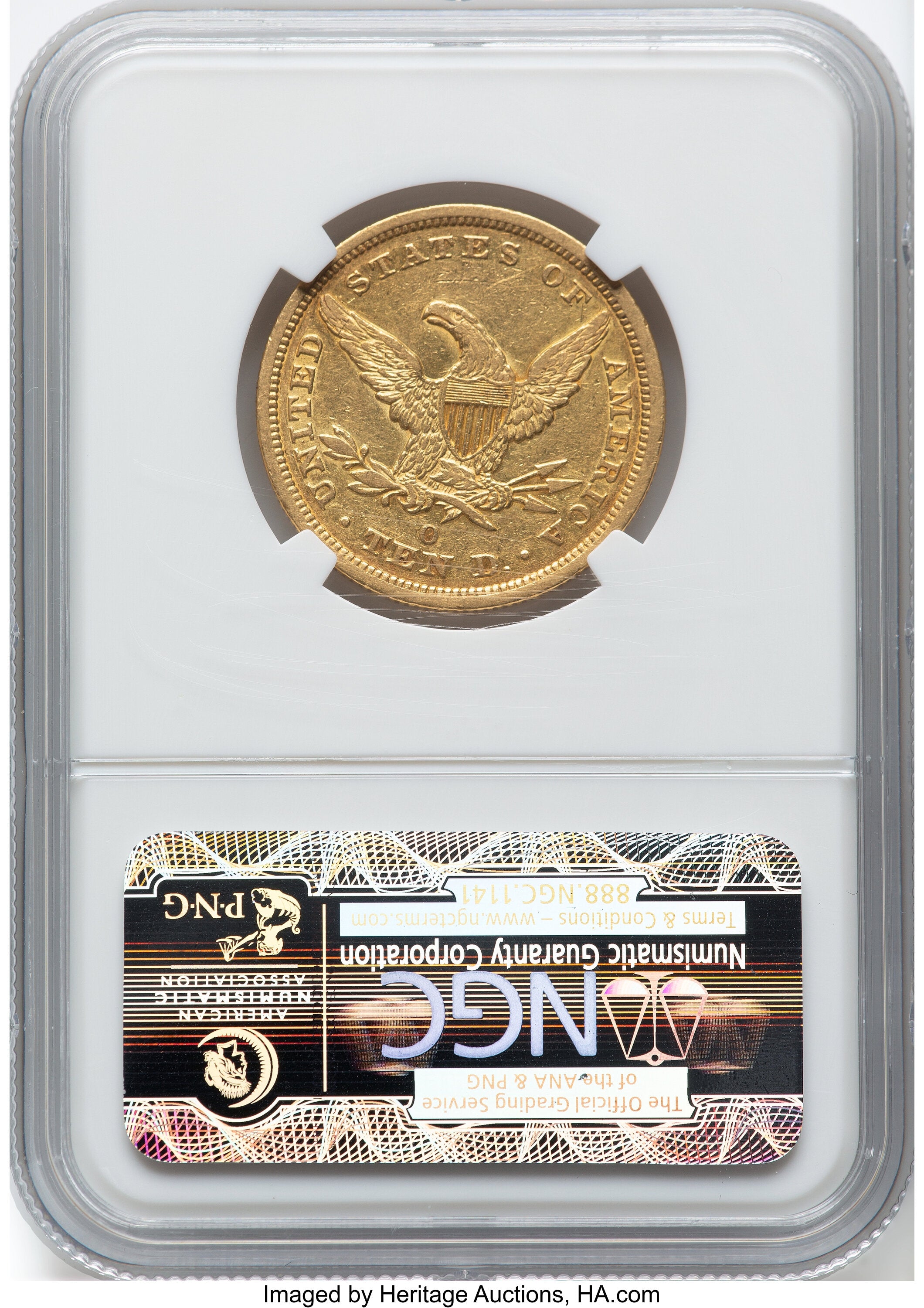 1843-O $10 Liberty Eagle NGC XF40