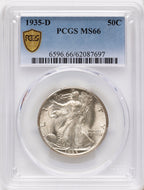 1935-D 50C Walking Liberty Half Dollar PCGS MS66