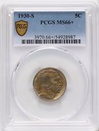 1930-S 5C Buffalo Nickel PCGS MS66+