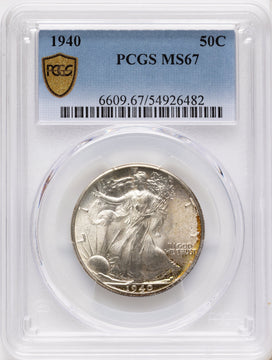 1940 50C Walking Liberty Half Dollar PCGS MS67