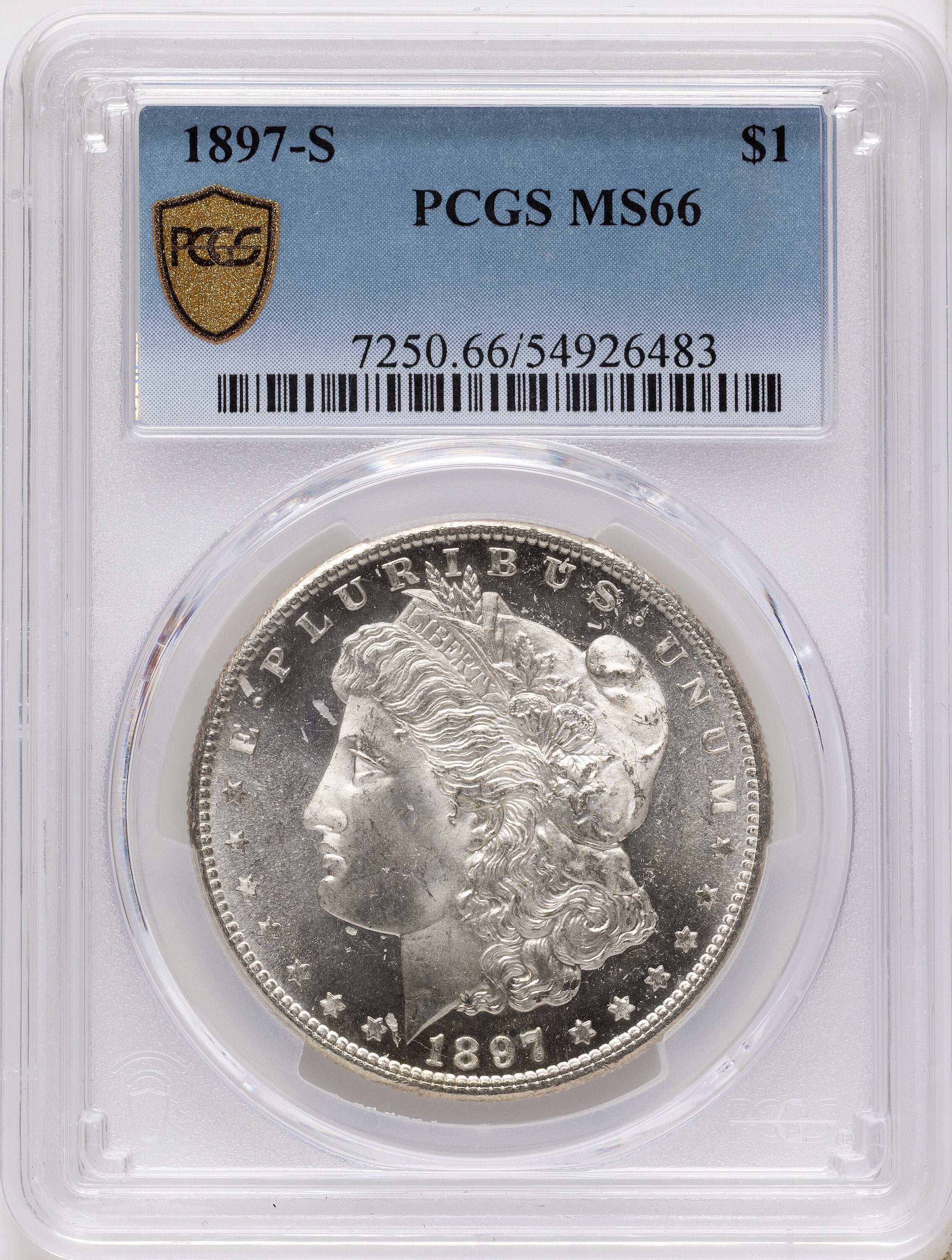 1897-S Morgan Dollar PCGS MS66