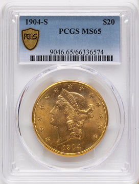 1904-S $20 Liberty Double Eagle PCGS MS65