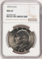 1972-D $1 Eisenhower Dollar NGC MS67