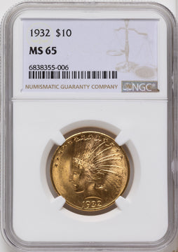 1932 $10 Indian Eagle NGC MS65