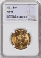 1932 $10 Indian Eagle NGC MS65