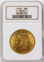 1904 $20 Liberty Liberty Double Eagle NGC MS65