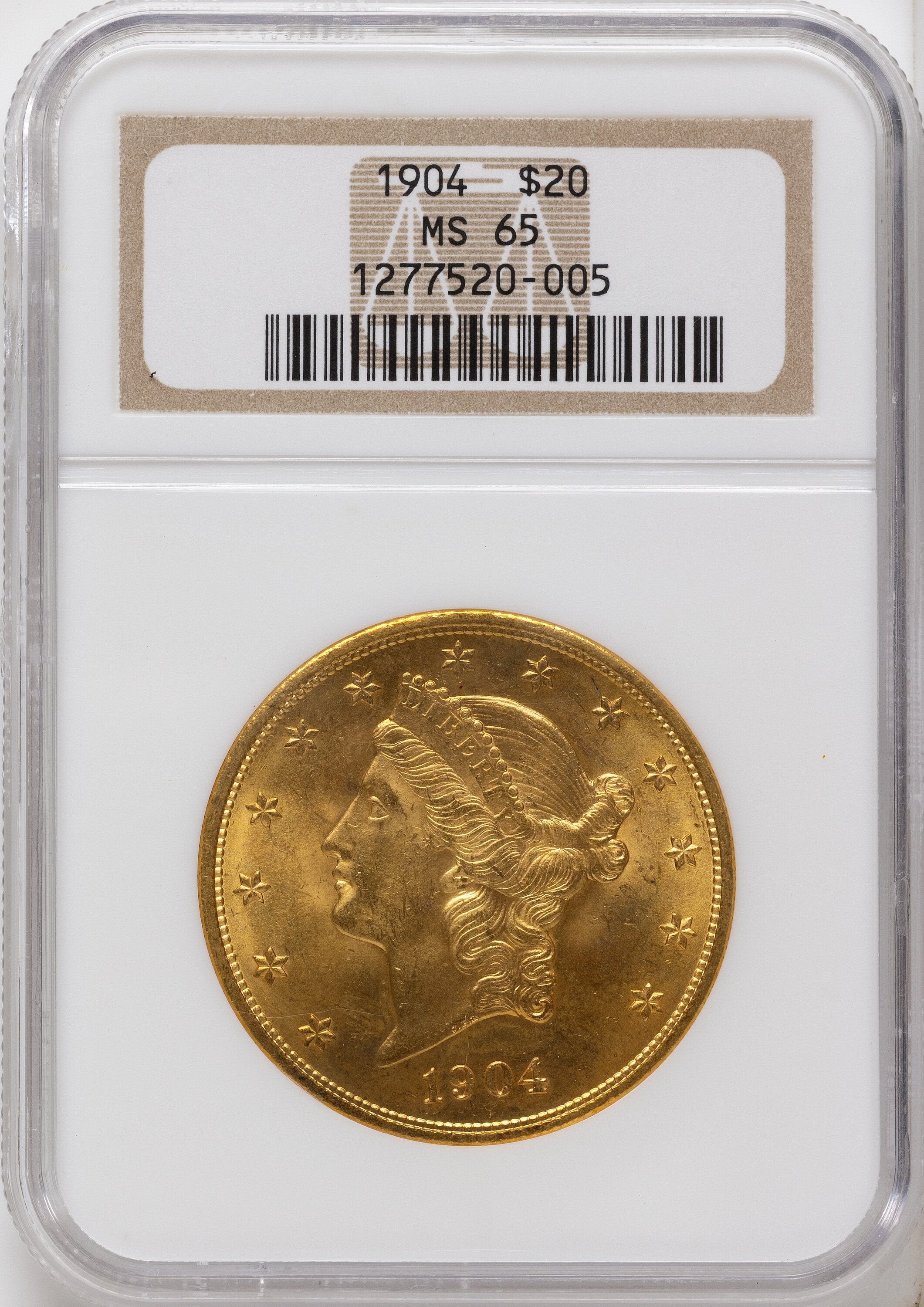 1904 $20 Liberty Liberty Double Eagle NGC MS65