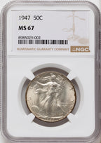 1947 50C Walking Liberty Half Dollar NGC MS67
