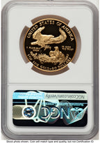 1986-W Proof Gold Eagle 1 oz Reagan Bust Art First Year of Issue NGC PF70