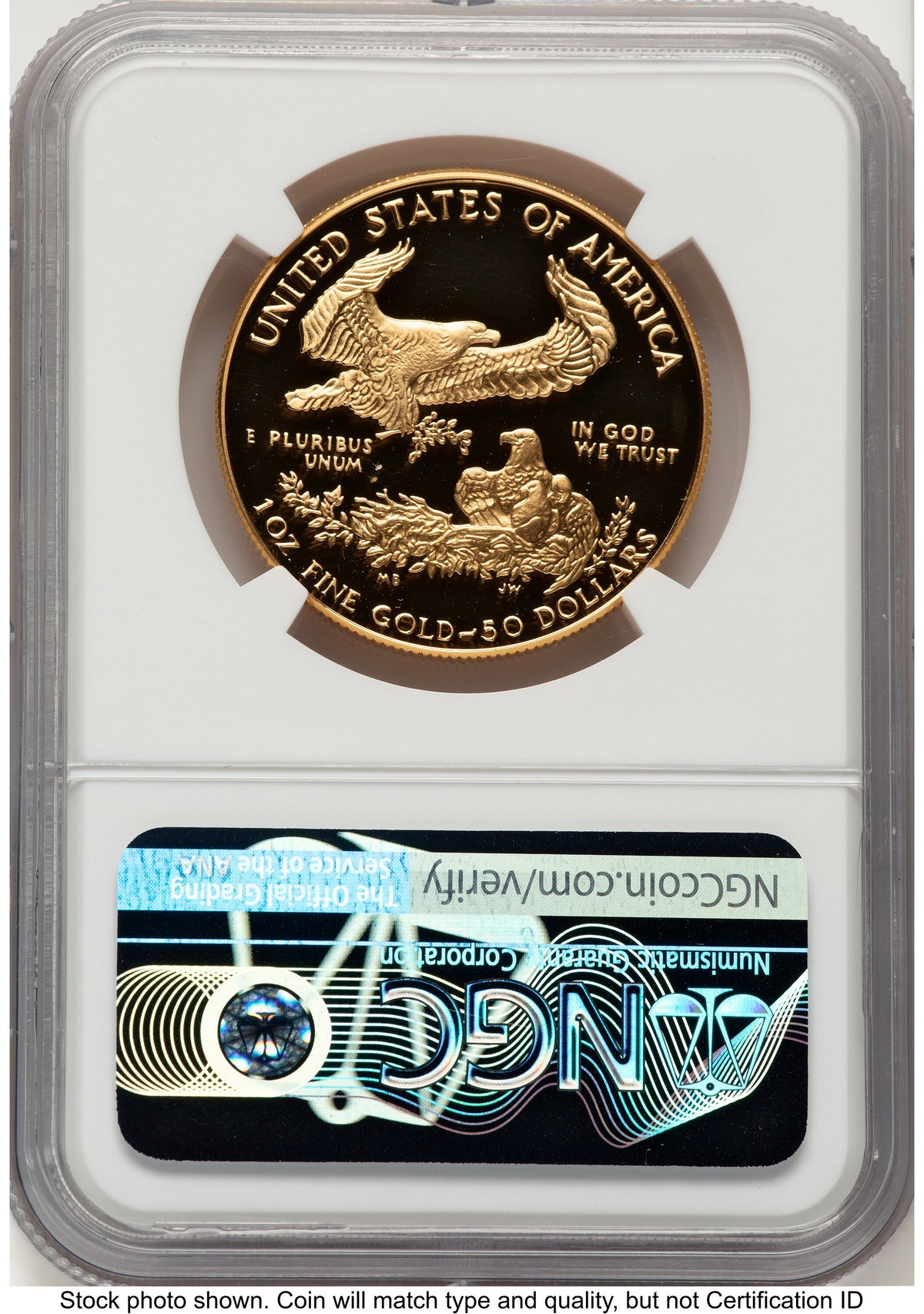 1986-W Proof Gold Eagle 1 oz Reagan Bust Art First Year of Issue NGC PF70