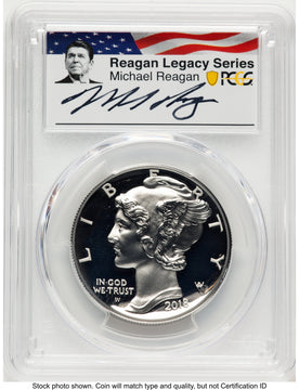2018-W Palladium Eagle 1 oz FS Reagan Legacy Series Michael Reagan Picture PCGS PR70