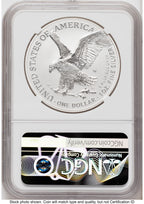2026-W Enhanced Silver Eagle 1 oz ER Blue NGC MS70