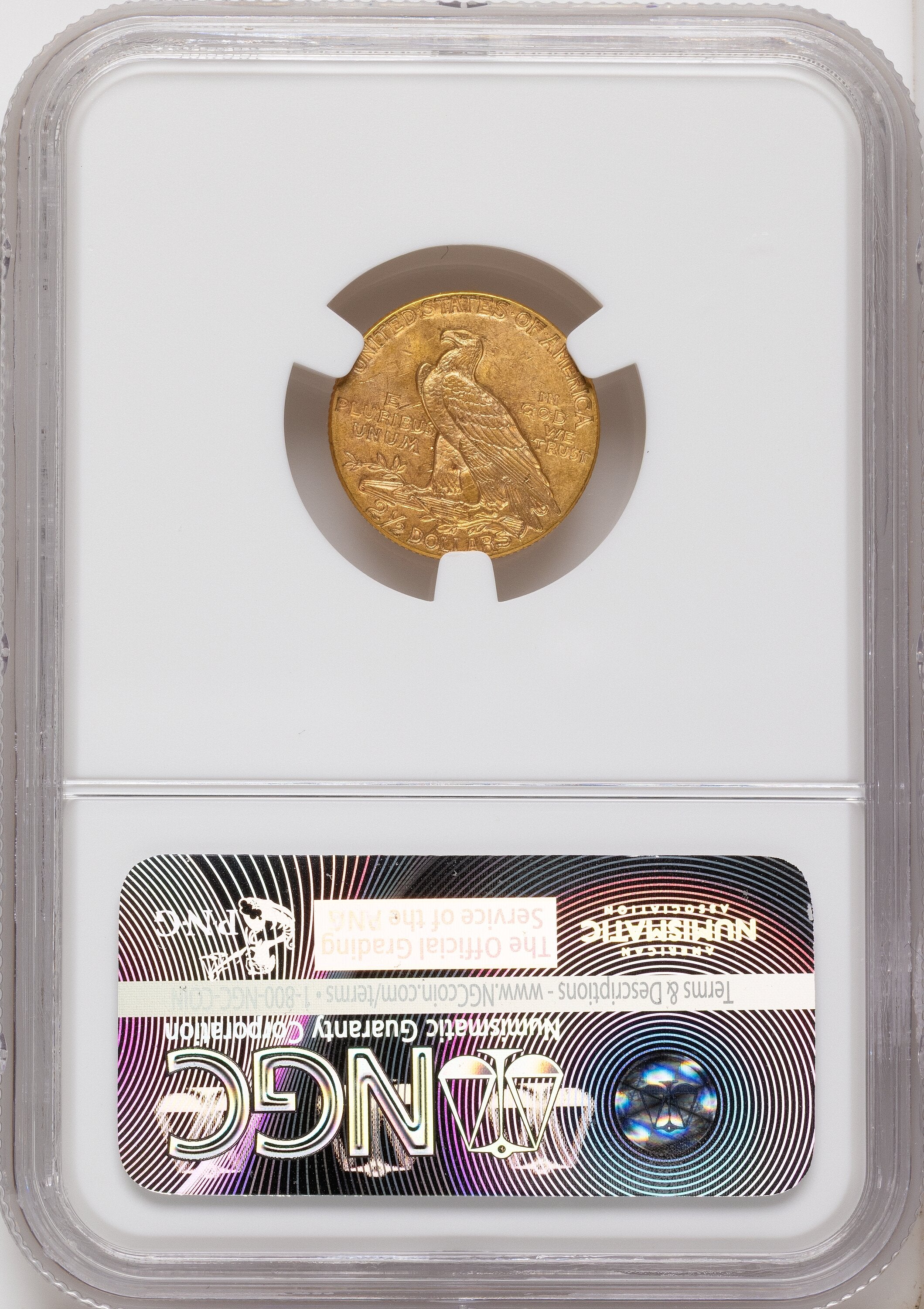 1912 $2.50 Indian Quarter Eagle NGC MS63