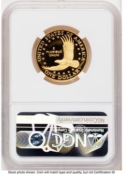 2025-W 1/2 oz Proof Gold Sacagawea 25th Anniversary FDI Kenneth Bressett Portrait NGC PF70