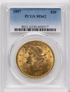 1897 $20 Liberty Double Eagle PCGS MS62