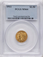 1911 $2.50 Indian Quarter Eagle PCGS MS64