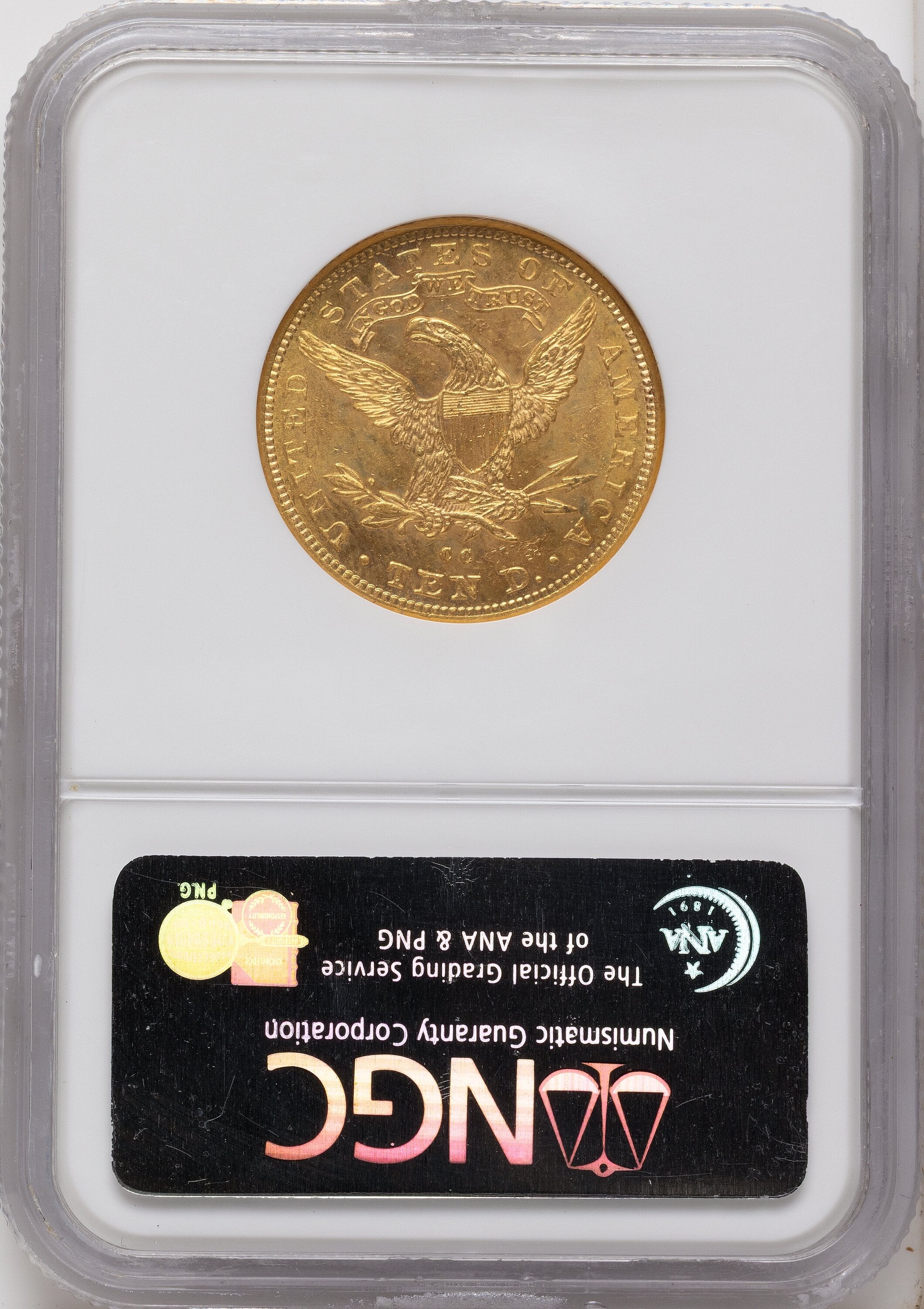 1891-CC $10 Liberty Eagle NGC MS62