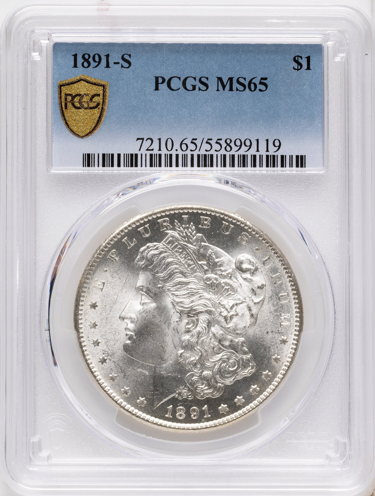 1891-S Morgan Dollar PCGS MS65