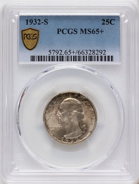 1932-S 25C Washington Quarter PCGS MS65+