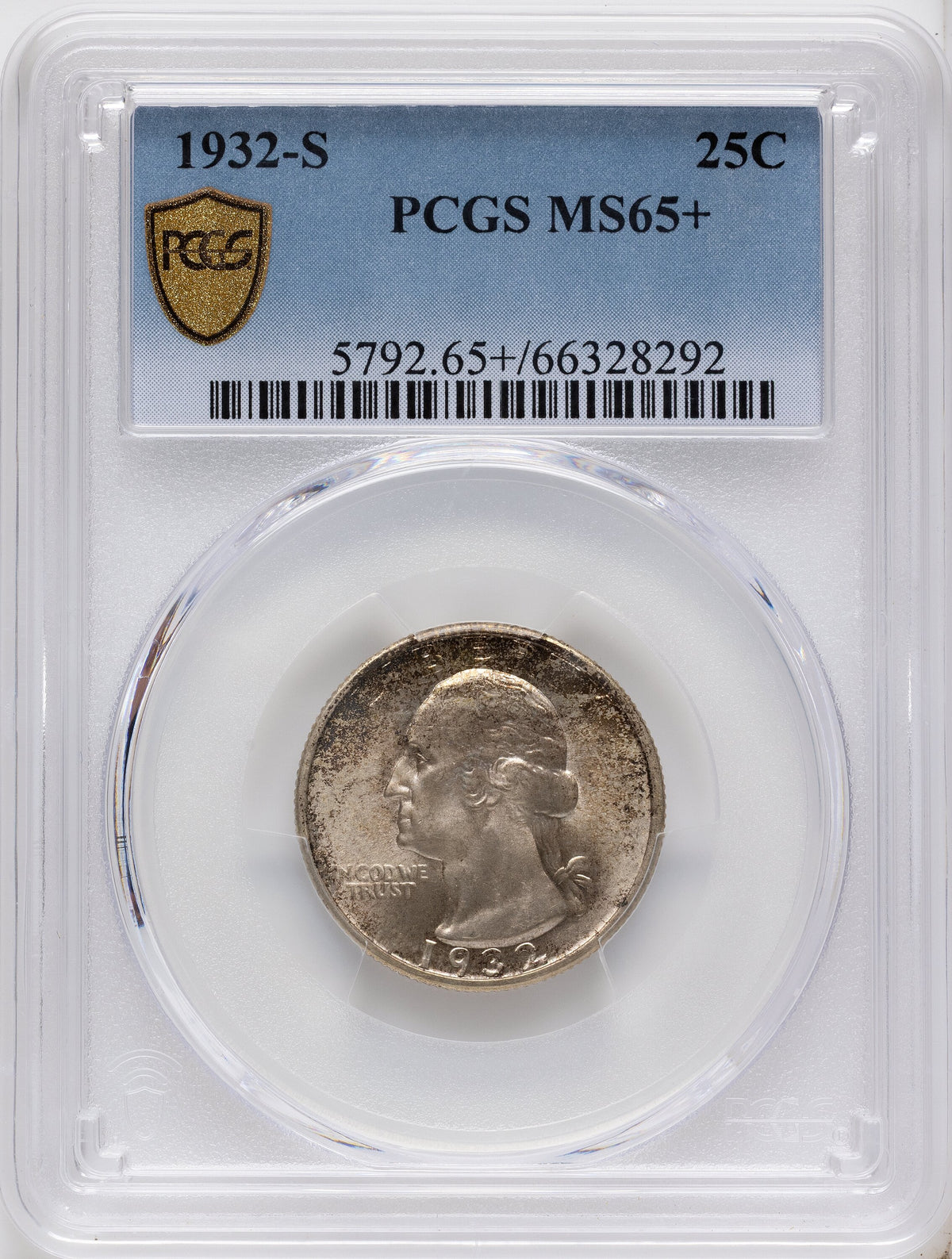 1932-S 25C Washington Quarter PCGS MS65+
