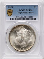 1921 Peace Peace Dollar PCGS MS66