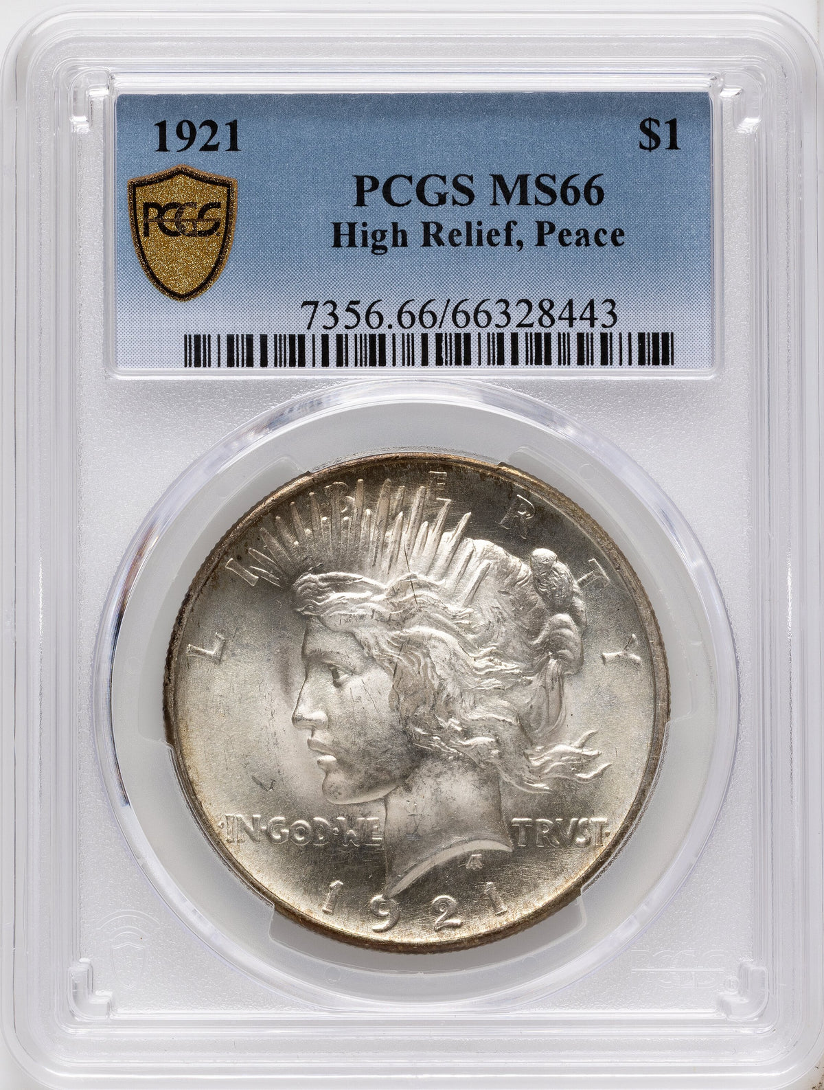 1921 Peace Peace Dollar PCGS MS66