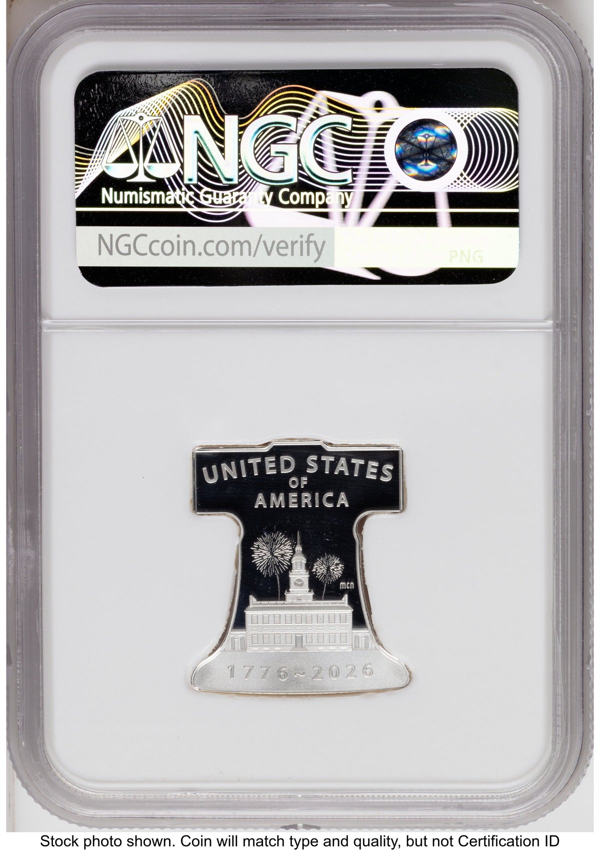 2026-P Freedom Ringing Liberty Bell 1/2 oz Silver Medal FDI America 250 Congress Building Label NGC MS70