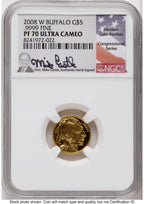 2008-W Proof Gold Buffalo 1.85 oz Mike Castle NGC PF70