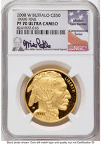 2008-W Proof Gold Buffalo 1.85 oz Mike Castle NGC PF70