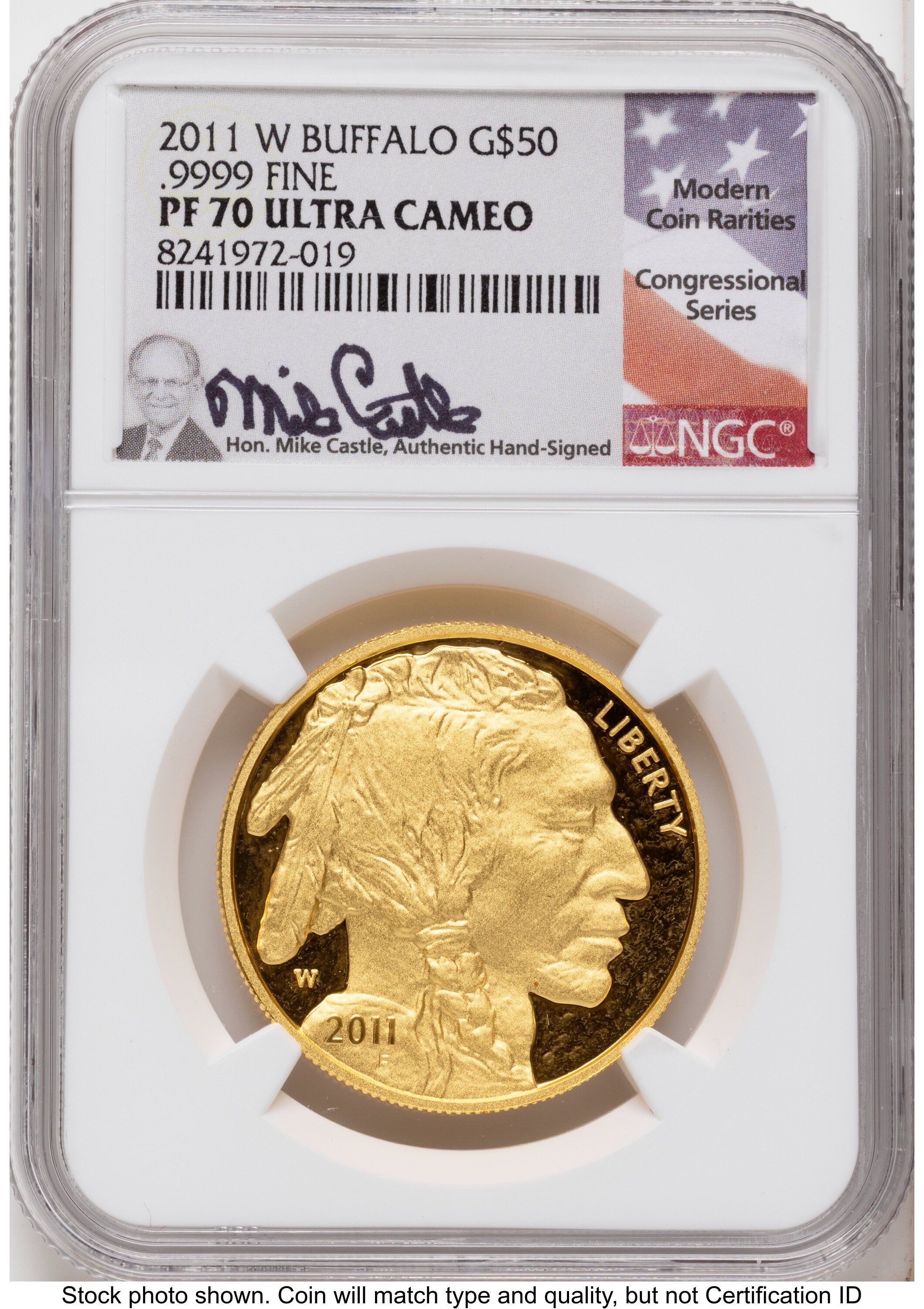 2011-W Proof Gold Buffalo 1 oz Mike Castle NGC PF70