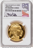 2013-W Proof Gold Buffalo 1 oz Mike Castle NGC PF70