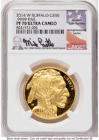 2014-W Proof Gold Buffalo 1 oz Mike Castle NGC PF70
