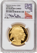 2018-W Proof Gold Buffalo 1 oz Mike Castle NGC PF70