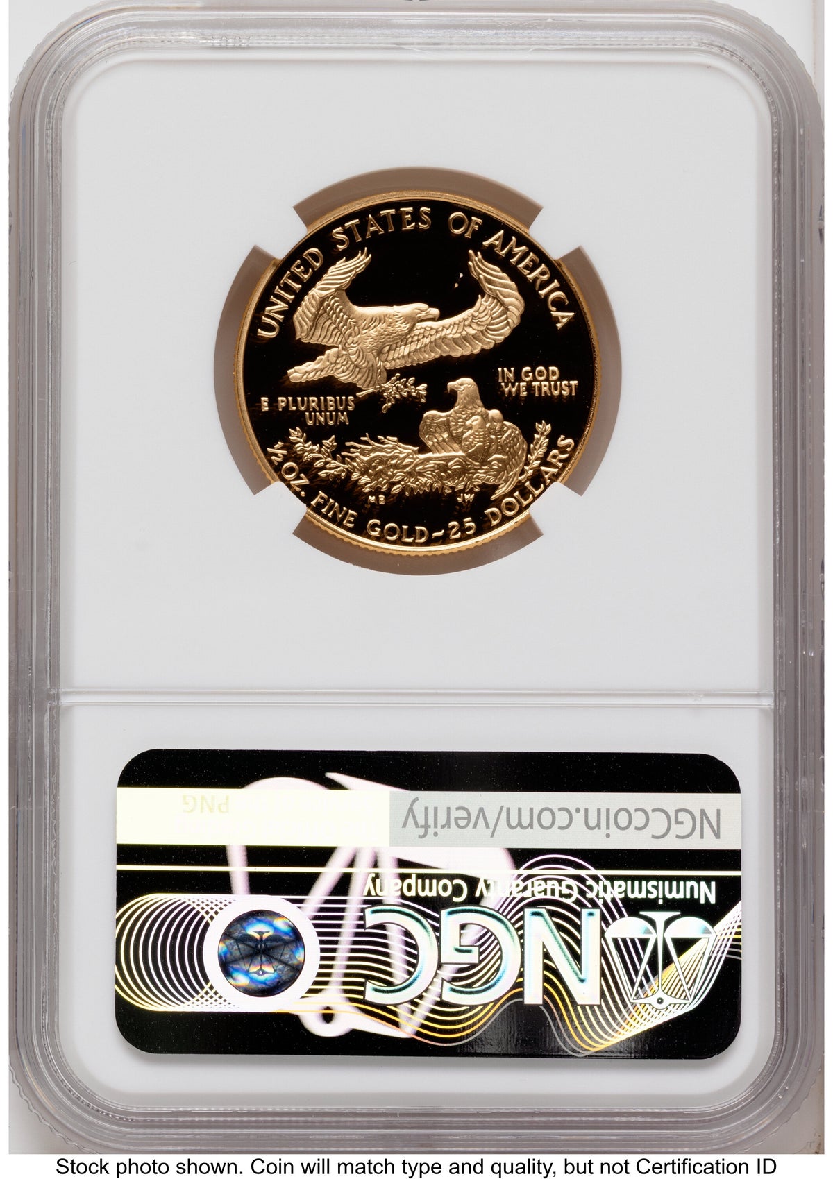 1998-W Proof Gold Eagle 1/2 oz Red Book NGC PF70