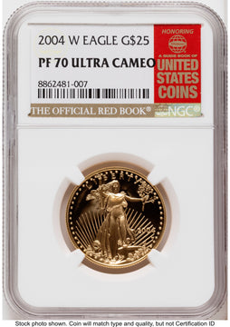 2004-W Proof Gold Eagle 1/2 oz Red Book NGC PF70