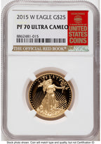 2015-W Proof Gold Eagle 1/2 oz Red Book NGC PF70