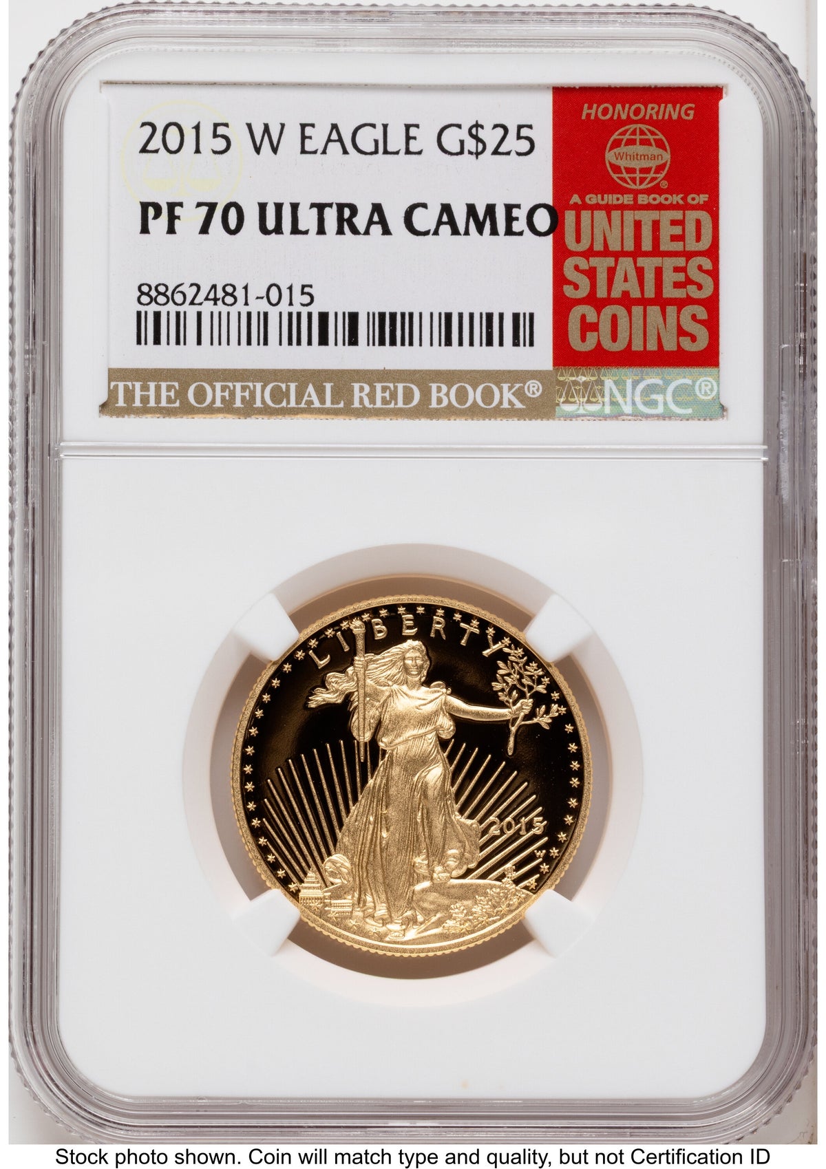 2015-W Proof Gold Eagle 1/2 oz Red Book NGC PF70