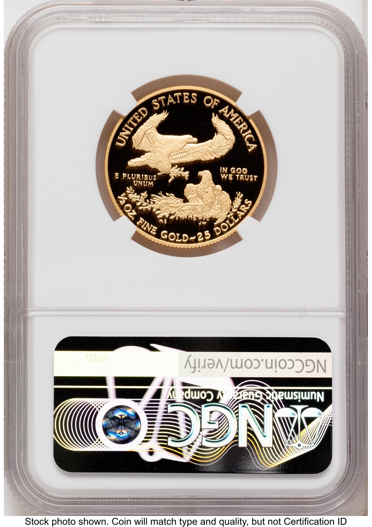 2018-W Proof Gold Eagle 1/2 oz Red Book NGC PF70