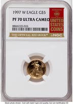 1997-W Proof Gold Eagle 1/10 oz Red Book NGC PF70