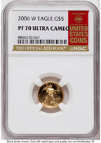 2006-W Proof Gold Eagle 1/10 oz Red Book NGC PF70