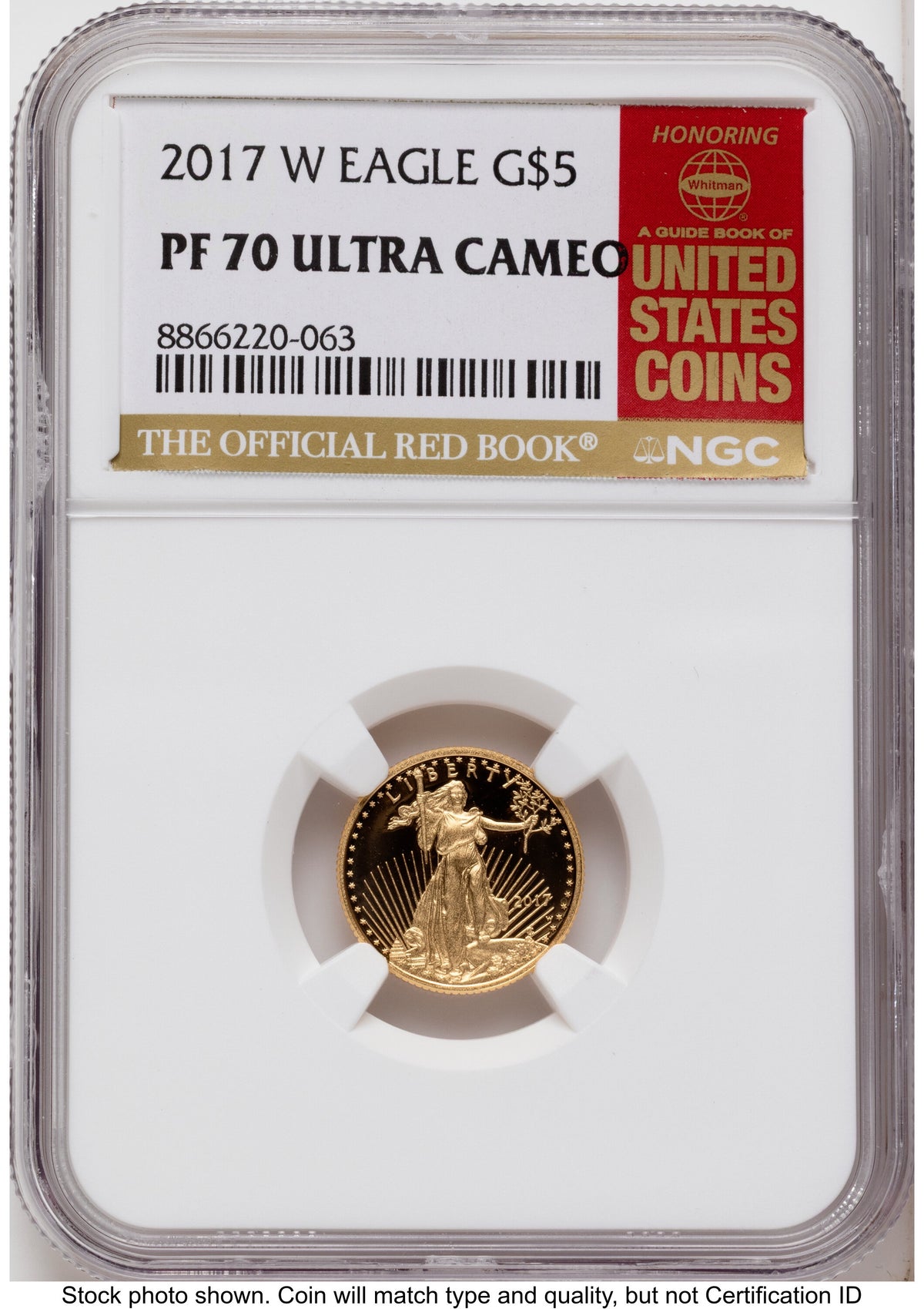 2017-W Proof Gold Eagle 1/10 oz Red Book NGC PF70