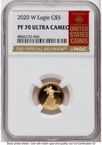 2020-W Proof Gold Eagle 1/10 oz Red Book NGC PF70