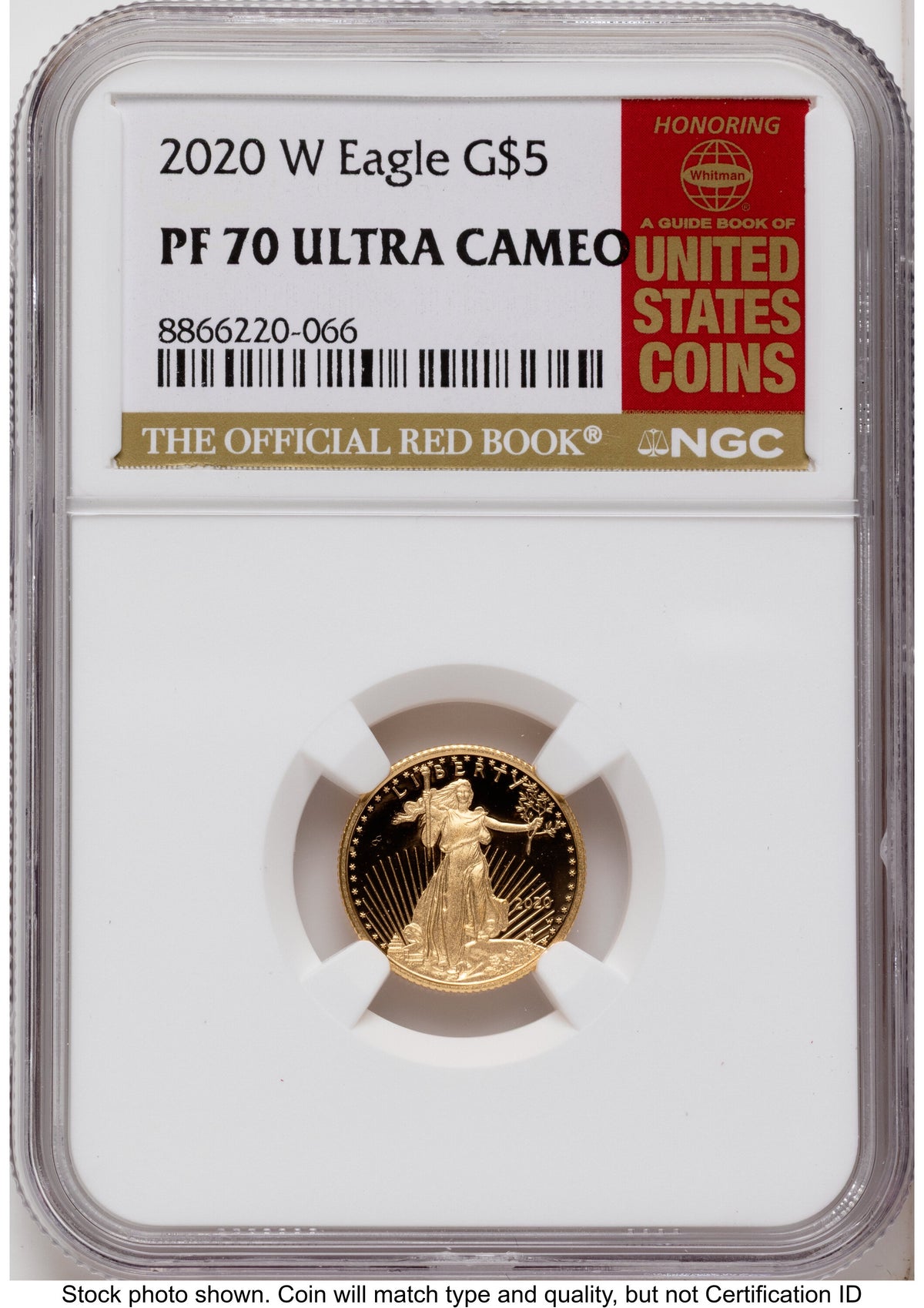 2020-W Proof Gold Eagle 1/10 oz Red Book NGC PF70