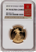 2010-W Proof Gold Eagle 1/2 oz Red Book NGC PF70