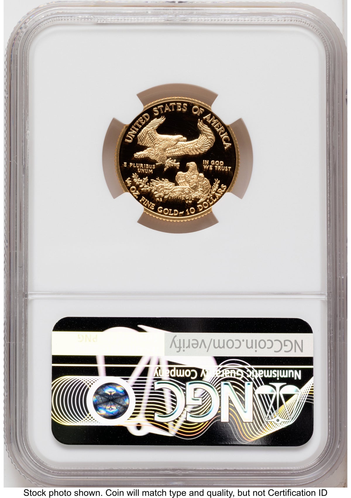 2018-W Proof Gold Eagle 1/4 oz Red Book NGC PF70